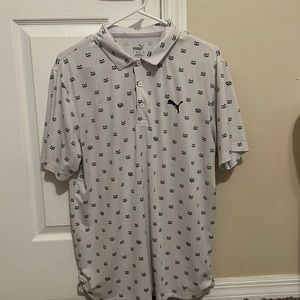 Puma Golf Shirt. Racoon Print. Size M